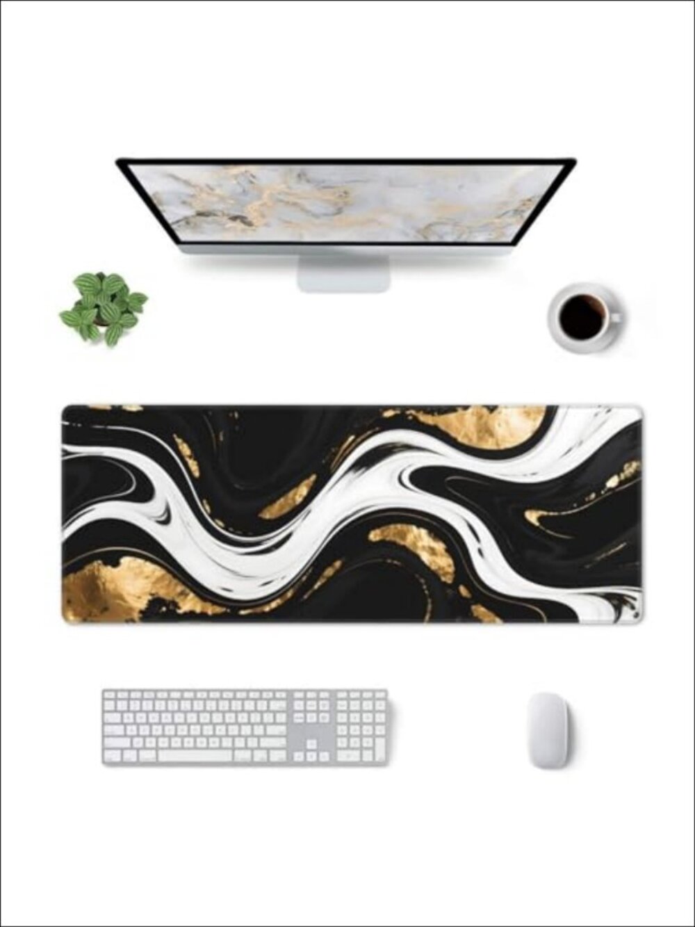 Large Non-Slip Waterproof Desk Mat Washable Fabric Rubber Base Keyboard Mat